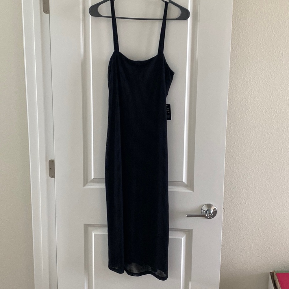 🔥NWT🔥 Super Soft Black Ribbed Body Con Dress size M